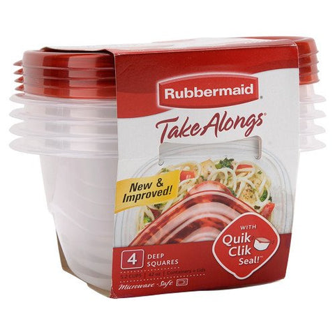RUBBERMAID TAKEALONGS 4 DEEP SQUARES