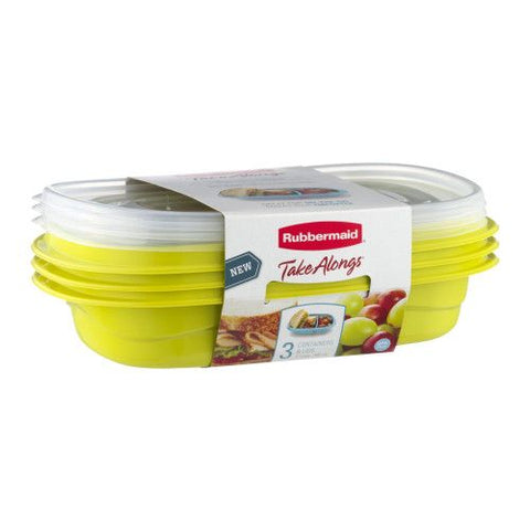 RUBBERMAID TAKEALONGS 3 CONTAINERS & LIDS