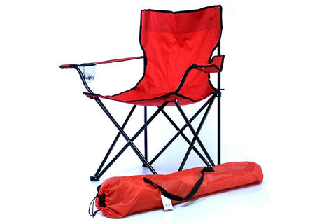 RED FOLDING BEACH CHAIR