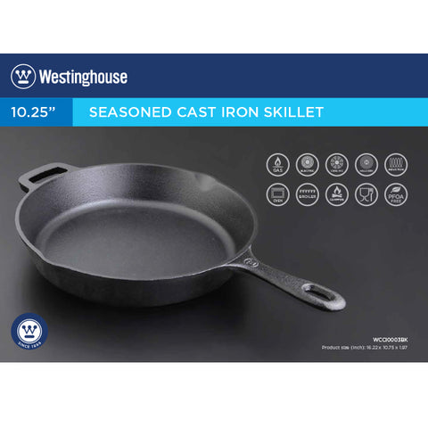 WESTINGHOUSE CAST IRON SKILLET 10.25” WCC10003BK