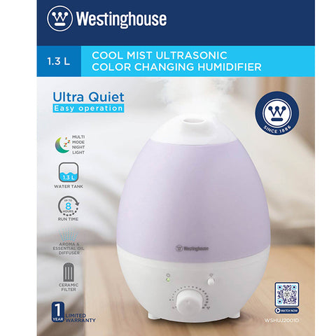 WSHUJ2001D WESTINGHOUSE 1.3L MINI HUMIDIFIER WHITE