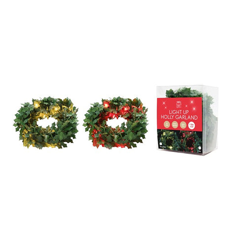 LIGHT UP HOLLY GARLAND