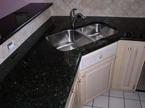 Black Galaxy Prefab Granite Countertop