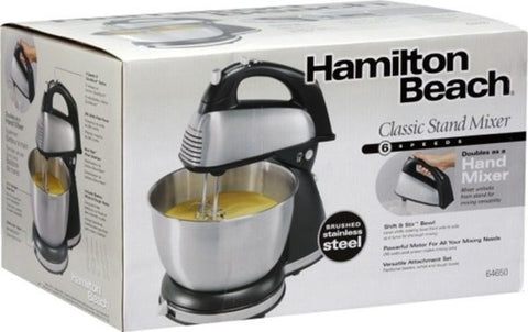 64650 HAMILTON BEACH 6SP CLASSIC STAND MIXER S/S