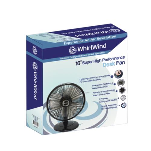 WHIRLWIND 16" HIGH PERFORMANCE DESK FAN