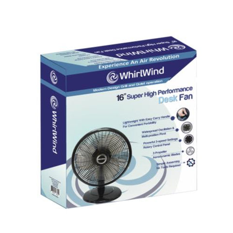 WHIRLWIND 16" HIGH PERFORMANCE DESK FAN