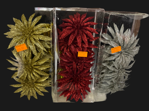 12PCS CHRISTMAS FLOWER DECORATION