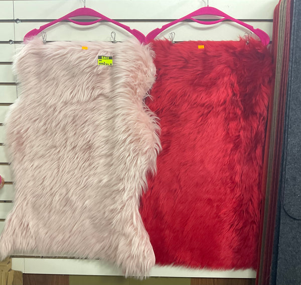 FAUX SHEEPSKIN FUR RUG ASSORTED