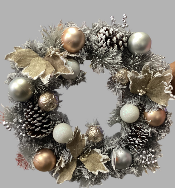 SNOW SPRINKLED CHRISTMAS WREATH (50cm)