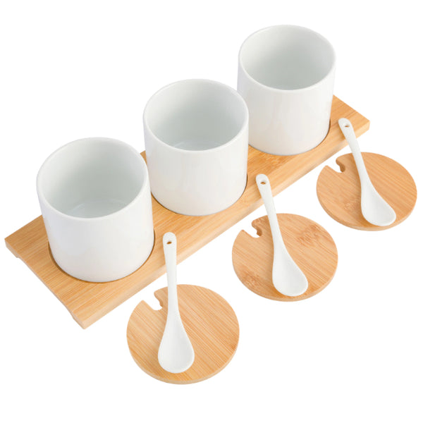 GIBSON GRACIOUS DINING 10PC CONDIMENT JARS