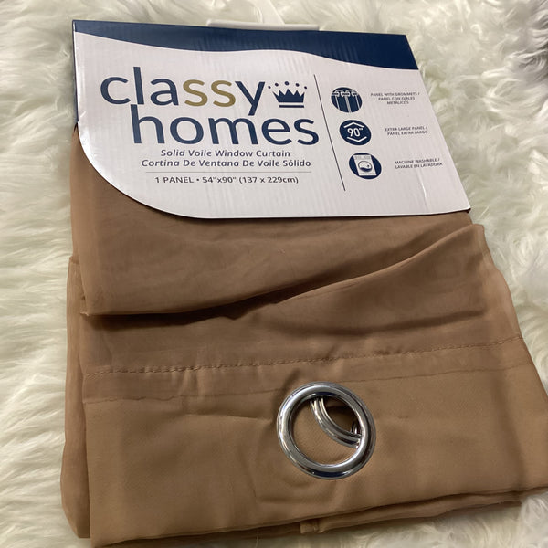 CLASSY HOMES SHEER CURTAIN PANEL (TAUPE)