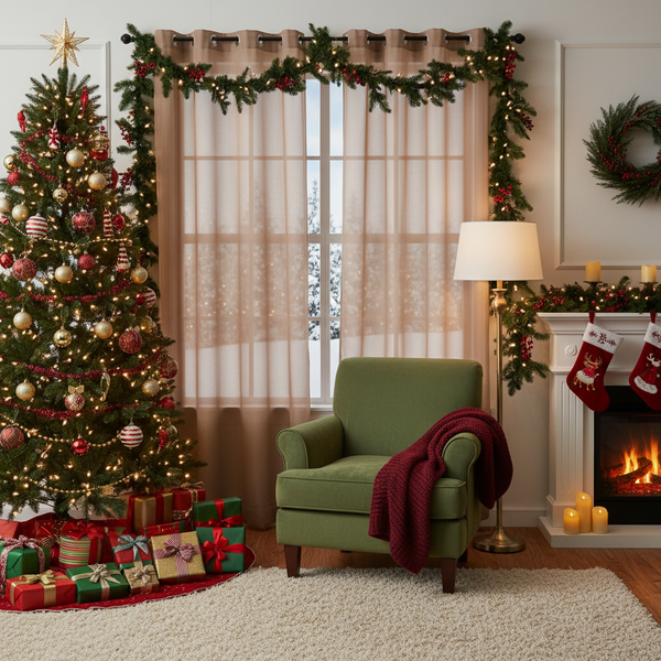 CLASSY HOMES SHEER CURTAIN PANEL (TAUPE)