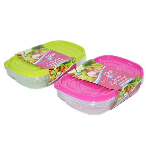 PLASTIC STORAGE CONTAINER RECTANGLE 2SECTION