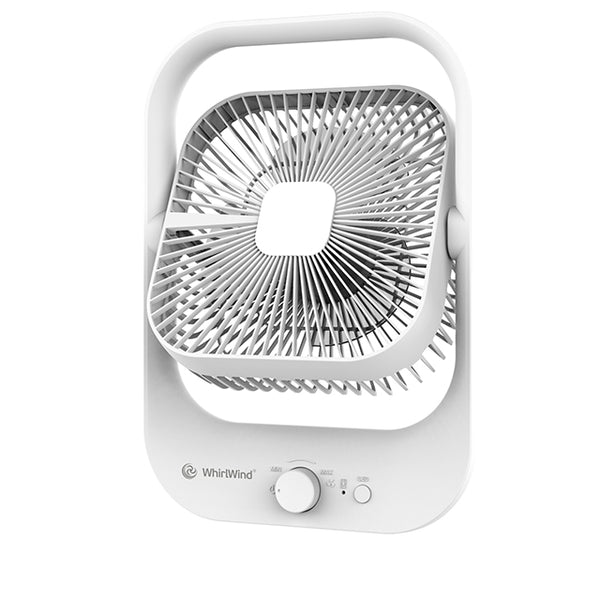 WHIRLWIND 8” RECHARGEABLE 2in1 LAMP & DESK FAN(SQUARE)