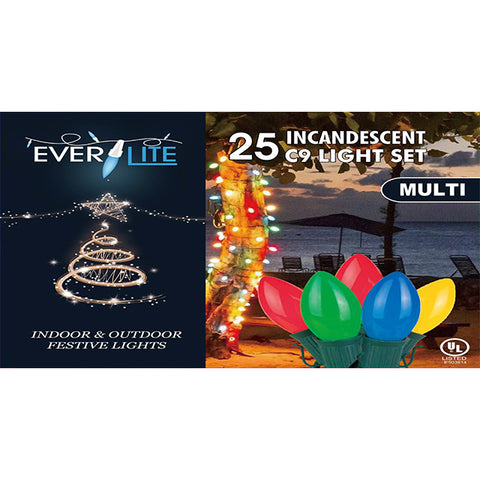 EVERLITE 25 INCANDESCENT C9 LIGHT SET