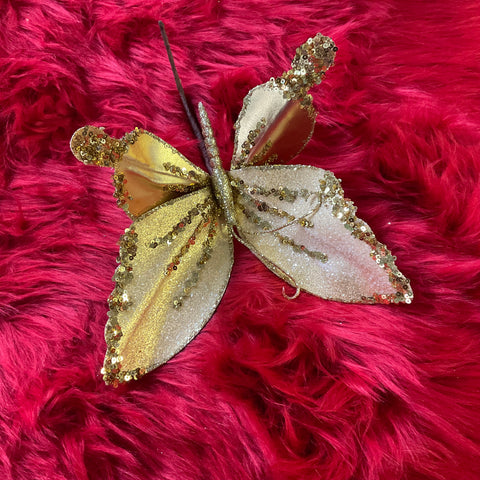 GOLD BUTTERFLY IN STEM