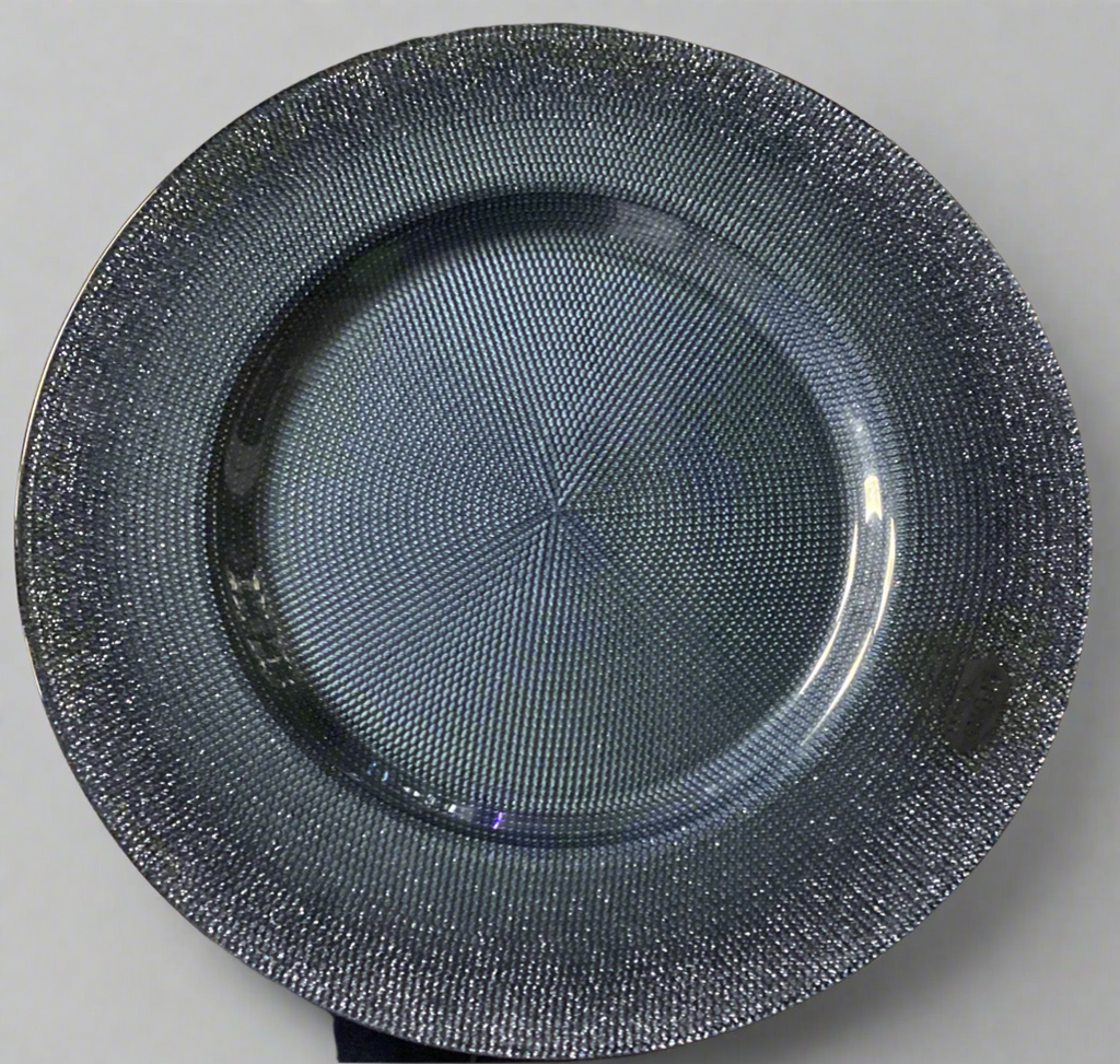 EPURE CHARGER PLATE BLUE GLITTER