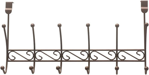 HOME BASICS OVER THE DOOR HANGING RACK (6hooks)