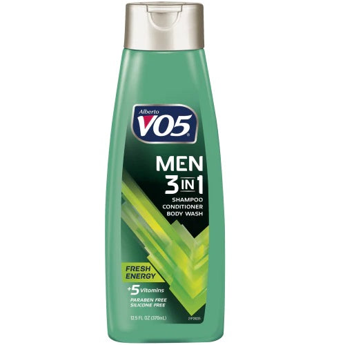 VO5 MEN 3in1 SHAMPOO,CONDITIONER,BODY WASH FRESH ENERGY