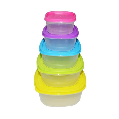 PLASTIC STORAGE CONTAINER 5PK