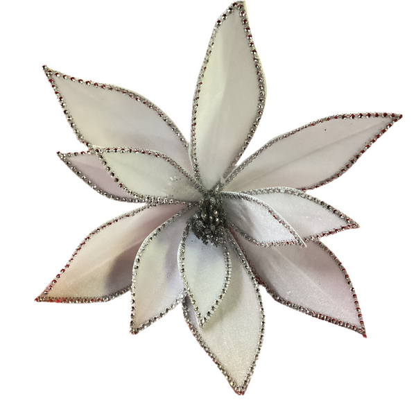 WHITE HUGE VELVET FLOWER