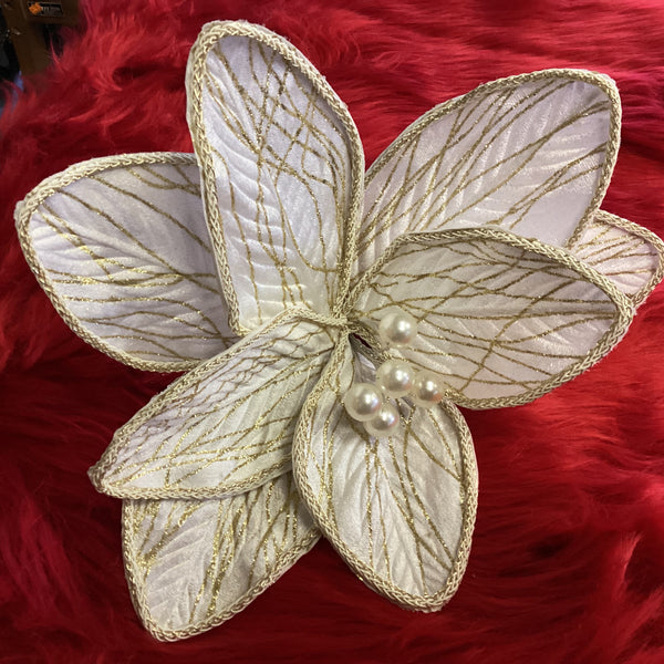WHITE AND GOLD POINSETTIAS FLOWER