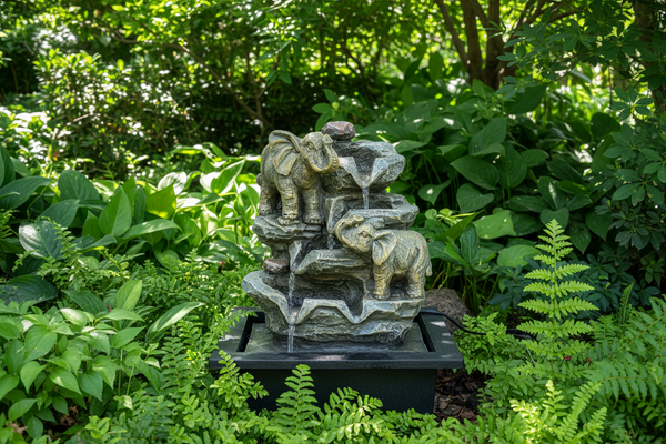 POLY/PLASTIC FOUNTAIN WITH LIGHT