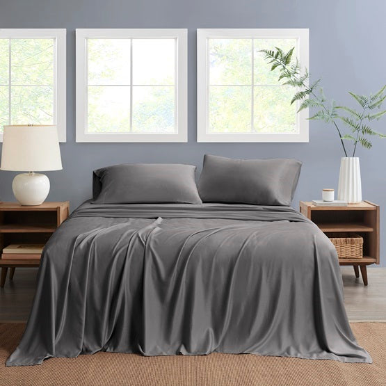 NAUTICA FULL SIZE 4 pc grey bedsheet set