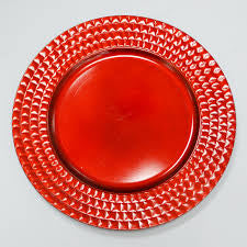 RED CHARGER PLATES