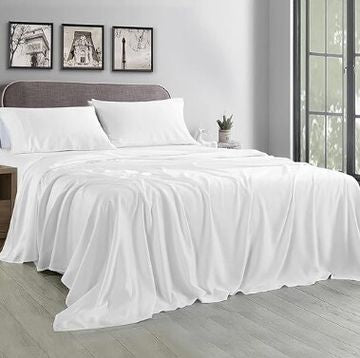 NAUTICA WHITE QUEEN BED SHEET 4 pc set