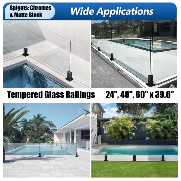 L CLAMP FOR 12MM GLASS RAILING