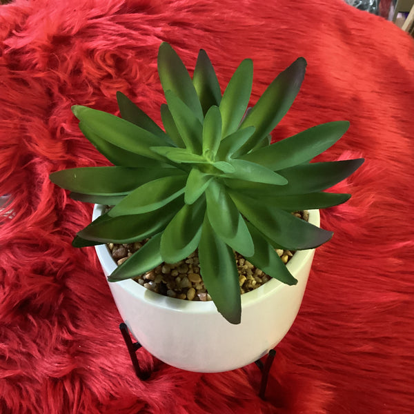 FLOWER POT WITH STAND AND FLOWER