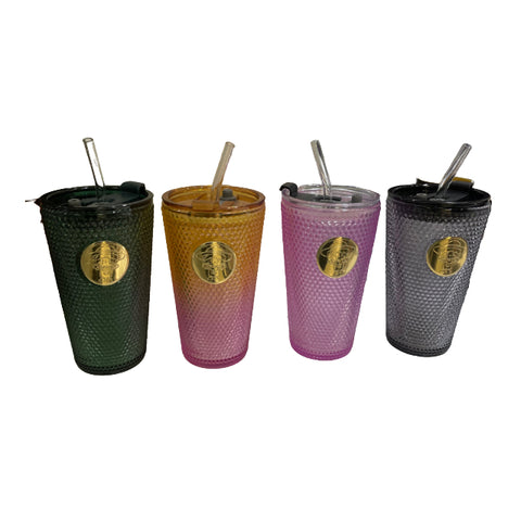 GLASS MUG WITH STRAW