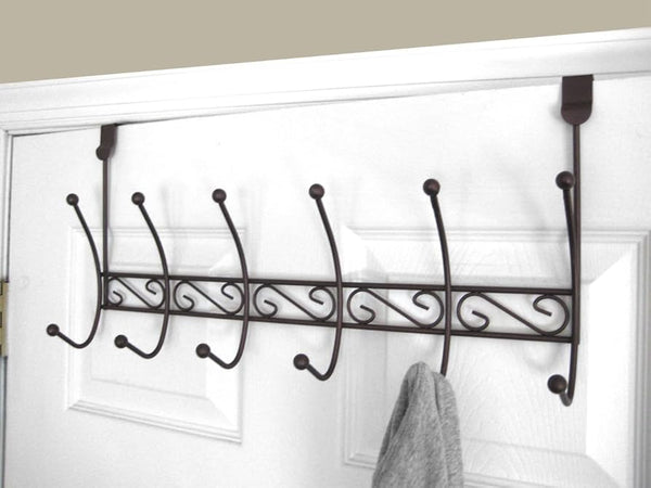 HOME BASICS OVER THE DOOR HANGING RACK (6hooks)