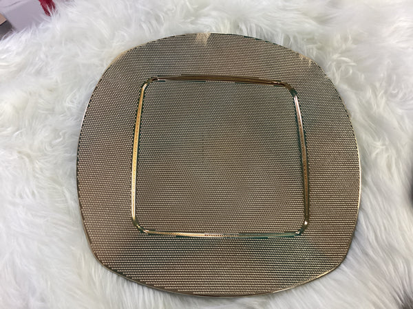 Gold Plastic Charger Plate