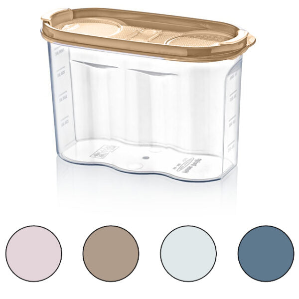 PLASTIC 1.2L DRY FOOD CONTAINER (clear)
