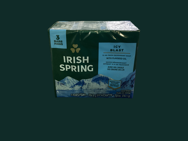 IRISH SPRING ICY BLAST SOAP BARS (3BARS)