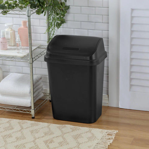 STERILITE SWING TOP BIN (black)