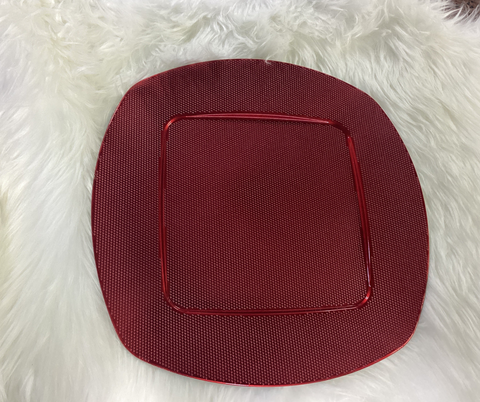 Red Plastic Charger Plate