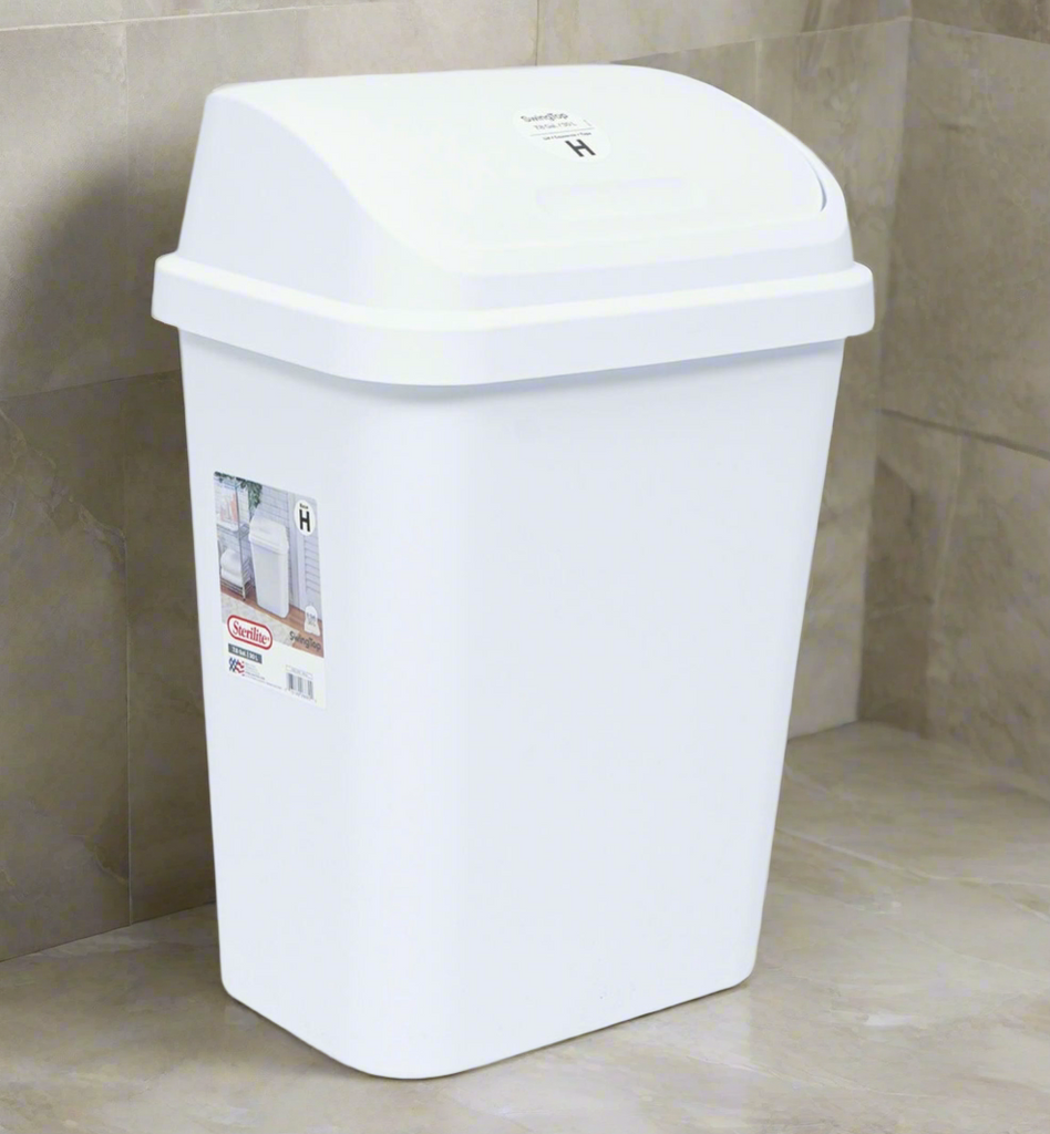 SWING TOP BIN (WHITE)