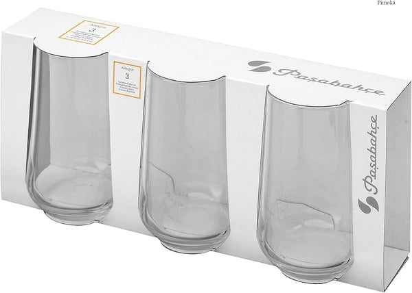 PASABAHCE ALLEGRA 3PC LONG DRINK GLASS SET