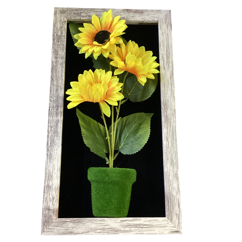 WS FRAMED ARTIFICIAL SUNFLOWER