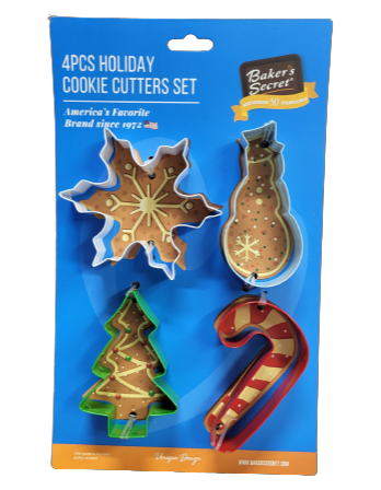 4PCS HOLIDAY COOKIE CUTTERS SET
