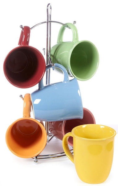 7 PC COFFEE MUG SET GIBSON HOME