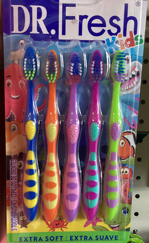 DR FRESH ORAL CARE 5PK TOOTH BRUSHES