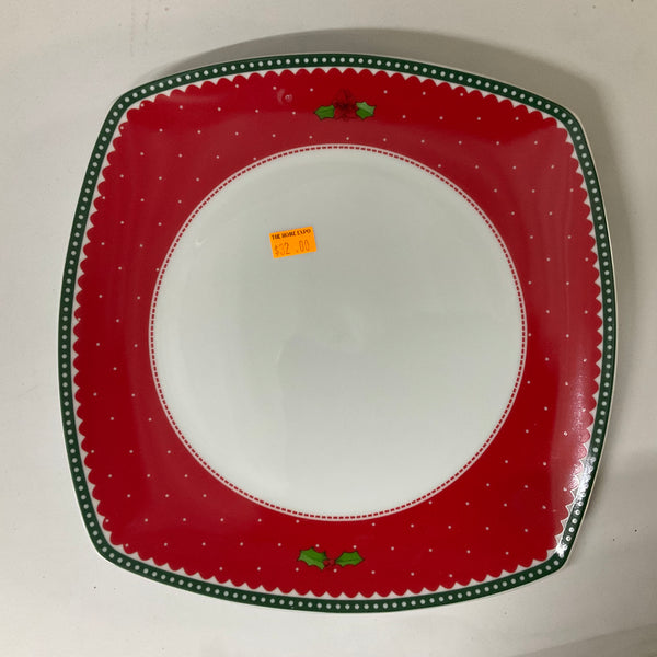 SQUARE CHRISTMAS DINNER PLATE