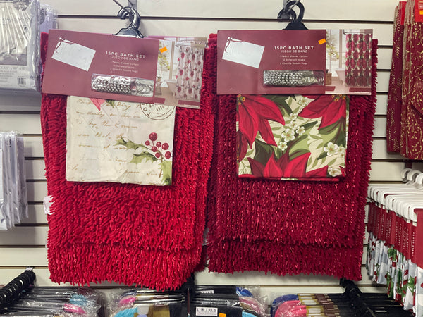 CHRISTMAS HOLIDAY BATHMAT SET
