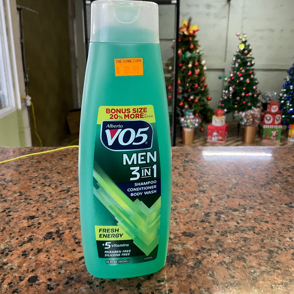 VO5 MEN 3in1 SHAMPOO,CONDITIONER,BODY WASH FRESH ENERGY