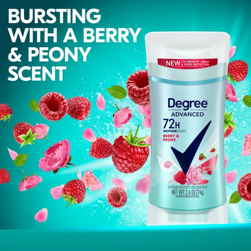 DEGREE ADVANCED BERRY & PEONY ANTIPERSPIRANT DEODORANT