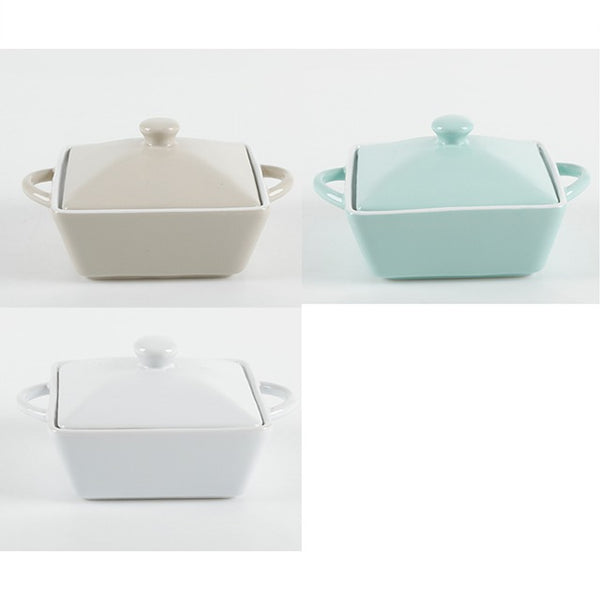 MARTHA STEWART SQ CASSEROLE DISH W/LID